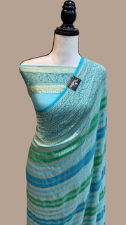 Pure Khaddi Georgette Handloom Banarasi Saree - The Handlooms