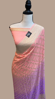 Pure Khaddi Georgette Handloom Banarasi Saree - The Handlooms