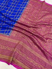 Khadki Georgette Banarasi Saree -  Antique zari - The Handlooms