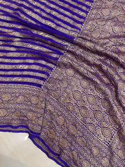 Khaddi Georgette Banarasi Saree -  Antique zari - The Handlooms