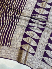 Pure Chiffon Khaddi Banarasi Saree - The Handlooms