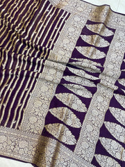 Pure Chiffon Khaddi Banarasi Saree - The Handlooms