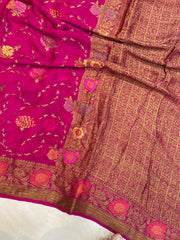 Pure Chiffon Khaddi Banarasi Saree - The Handlooms