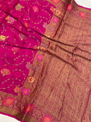 Pure Chiffon Khaddi Banarasi Saree - The Handlooms