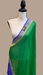 Pure Georgette Handwoven Dupatta - Green purple Gold zari - The Handlooms