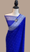 Royal Blue Khaddi Georgette Handloom Banarasi Saree - The Handlooms
