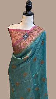 Pure Tussar Silk Handloom Banarasi Saree - The Handlooms