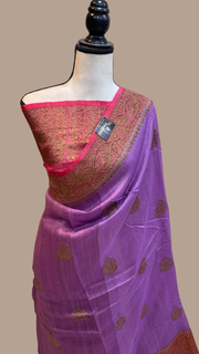 Pure Tussar Silk Handloom Banarasi Saree - The Handlooms