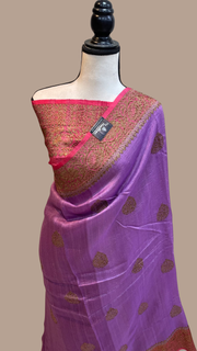 Pure Tussar Silk Handloom Banarasi Saree - The Handlooms