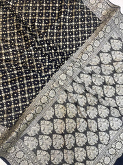 Pure Chiffon Khaddi Banarasi Saree - The Handlooms