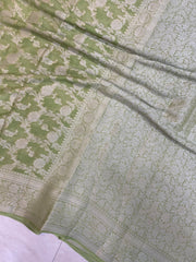 Pure Chiffon Khaddi Banarasi Saree - The Handlooms