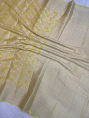 Pure Chiffon Khaddi Banarasi Saree - The Handlooms