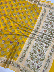 Pure Chiffon Khaddi Banarasi Saree - The Handlooms