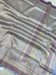 Pure Katan Silk Banarasi Handloom Saree - Tanchui Brocade - The Handlooms