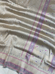 Pure Katan Silk Banarasi Handloom Saree - Tanchui Brocade - The Handlooms