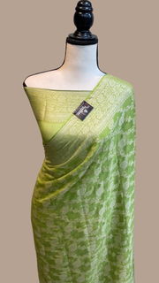 Pure Chiffon Khaddi Banarasi Saree - The Handlooms