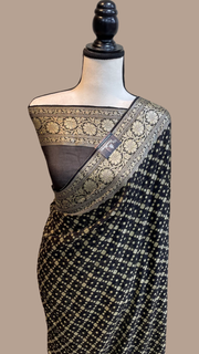 Pure Chiffon Khaddi Banarasi Saree - The Handlooms