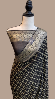 Pure Chiffon Khaddi Banarasi Saree - The Handlooms