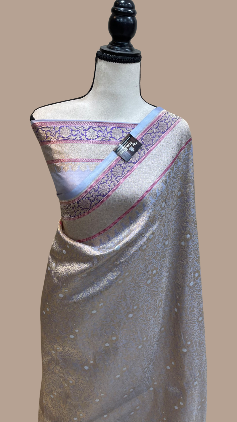 Pure Katan Silk Banarasi Handloom Saree - Tanchui Brocade - The Handlooms