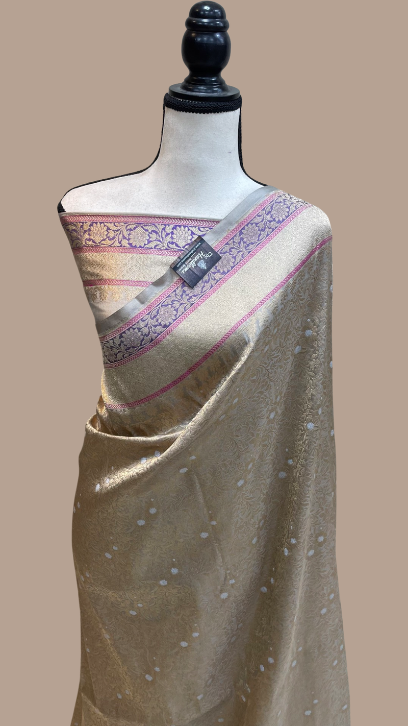 Pure Katan Silk Banarasi Handloom Saree - Tanchui Brocade - The Handlooms