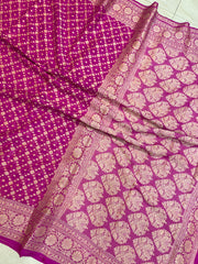 Pure Chiffon Khaddi Banarasi Saree - The Handlooms