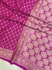 Pure Chiffon Khaddi Banarasi Saree - The Handlooms