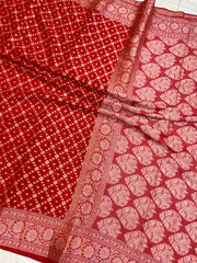 Pure Chiffon Khaddi Banarasi Saree - The Handlooms
