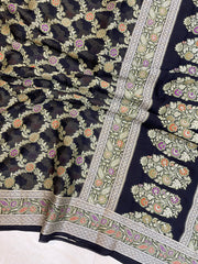 Pure Chiffon Khaddi Banarasi Saree - The Handlooms