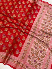 Pure Chiffon Khaddi Banarasi Saree - The Handlooms
