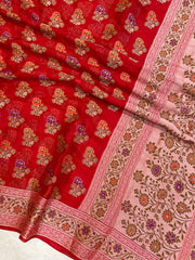 Pure Chiffon Khaddi Banarasi Saree - The Handlooms