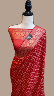 Pure Chiffon Khaddi Banarasi Saree - The Handlooms