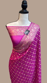 Pure Chiffon Khaddi Banarasi Saree - The Handlooms