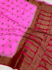 Pure Chiffon Khaddi Banarasi Saree - The Handlooms