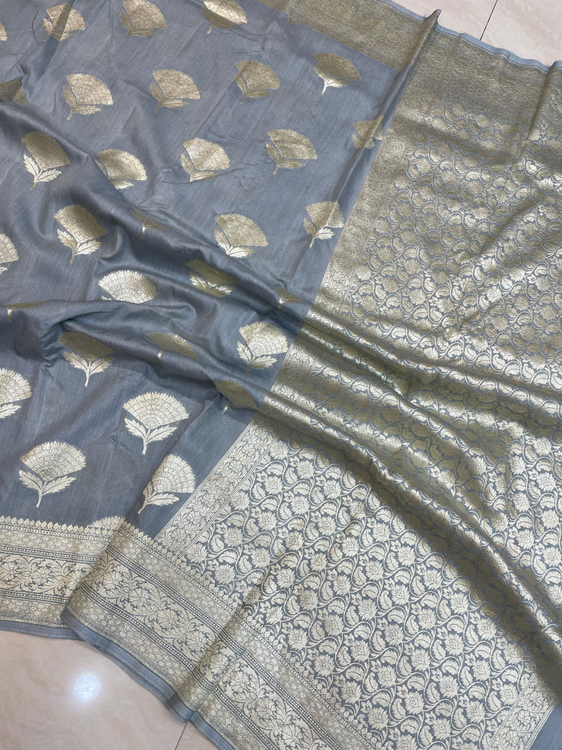 Moonga Georgette Handloom Banarasi Saree - The Handlooms