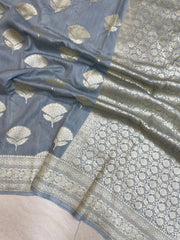 Moonga Georgette Handloom Banarasi Saree - The Handlooms
