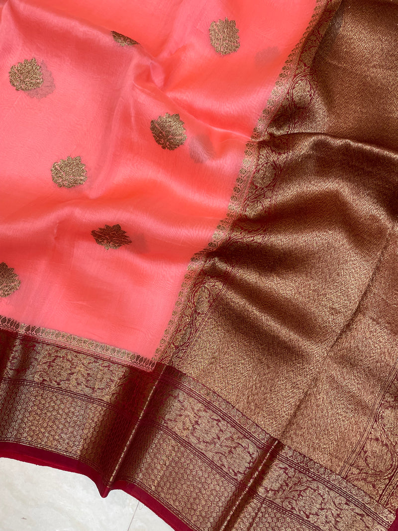 Pure Kora Handloom Banarasi Saree - The Handlooms