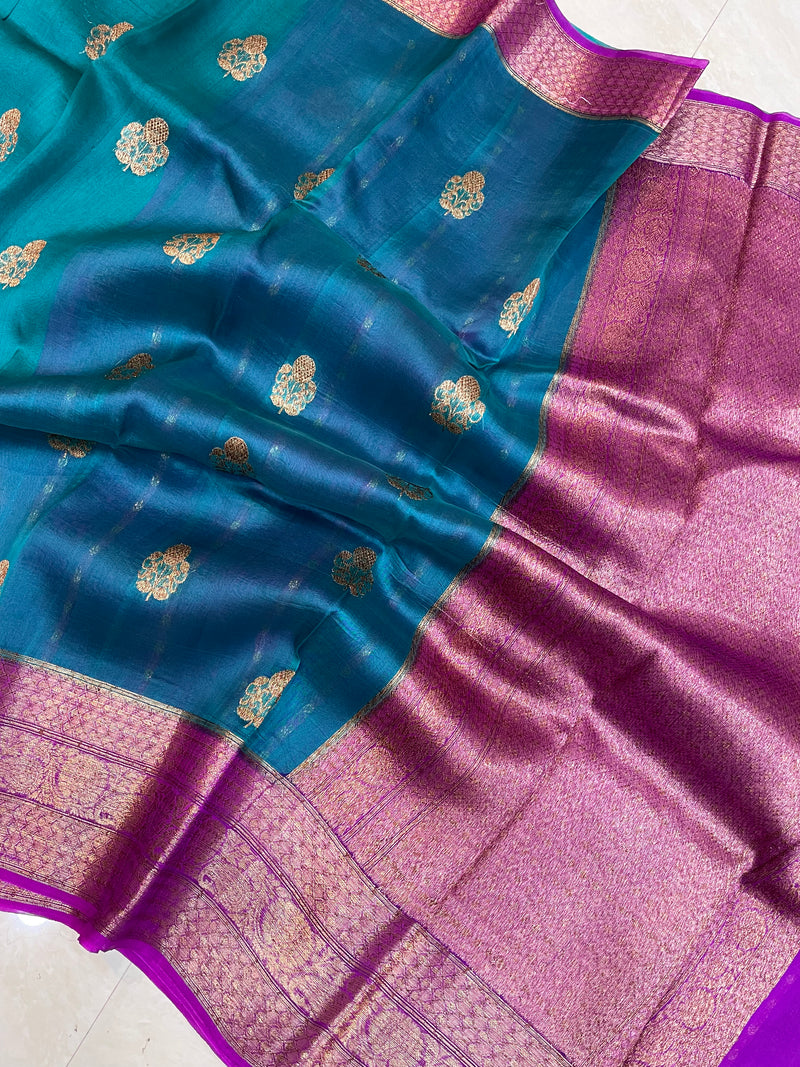 Pure Kora Handloom Banarasi Saree - The Handlooms