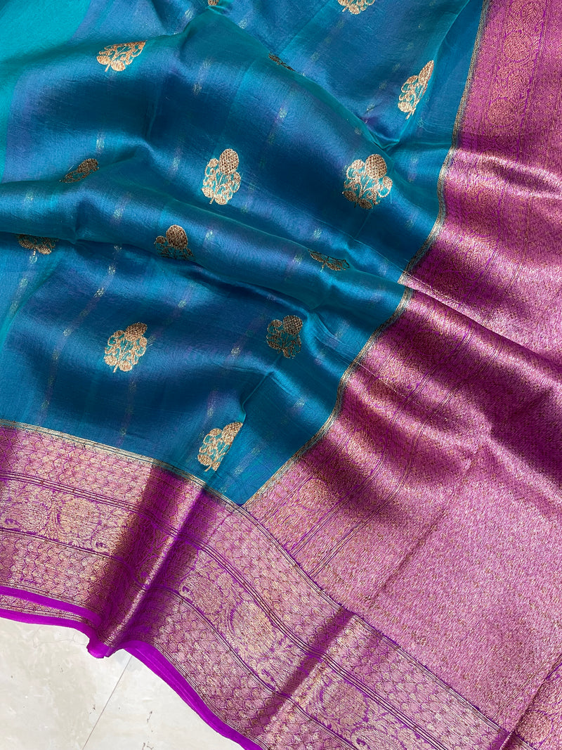 Pure Kora Handloom Banarasi Saree - The Handlooms