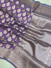 Pure Katan Silk Banarasi Handloom Saree - All Over Jaal Work - The Handlooms
