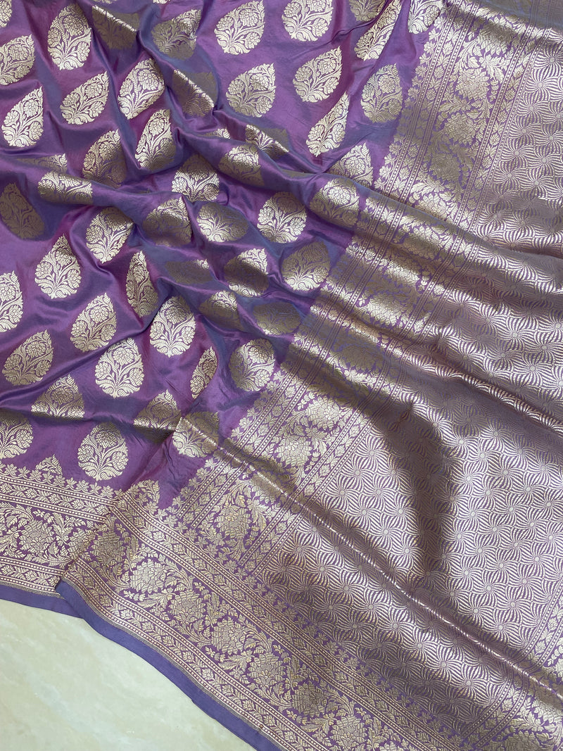 Pure Katan Silk Banarasi Handloom Saree - All Over Jaal Work - The Handlooms