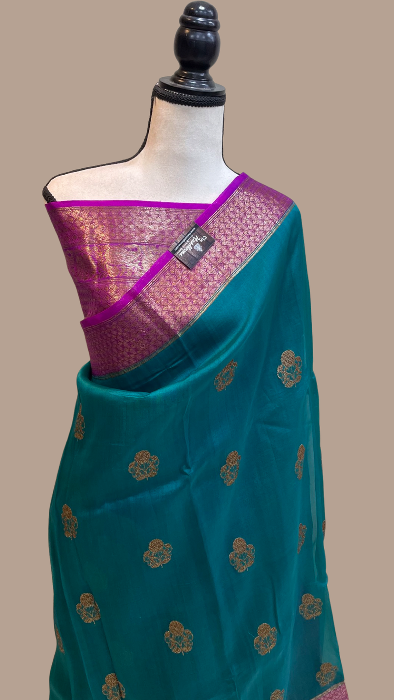 Pure Kora Handloom Banarasi Saree - The Handlooms