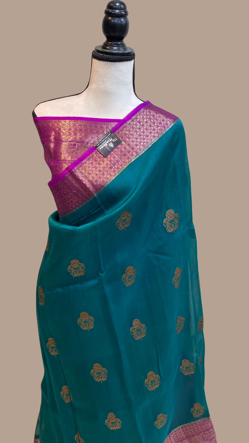 Pure Kora Handloom Banarasi Saree - The Handlooms