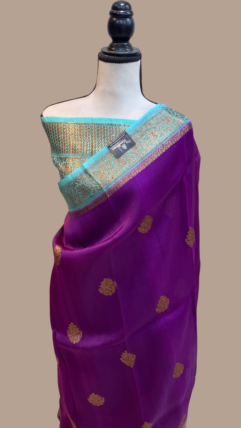 Pure Kora Handloom Banarasi Saree - The Handlooms