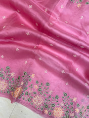 Pure organza Chikankari Handloom Banarasi Saree - The Handlooms