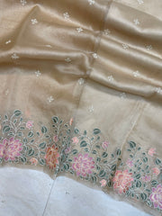 Pure organza Chikankari Handloom Banarasi Saree - The Handlooms