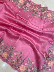 Pure organza Chikankari Handloom Banarasi Saree - The Handlooms