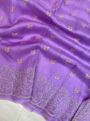 Pure organza Chikankari Handloom Banarasi Saree - The Handlooms