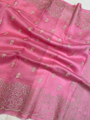 Pure organza Chikankari Handloom Banarasi Saree - The Handlooms