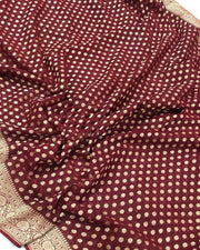 Khaddi Georgette Banarasi Saree -  Gold zari - The Handlooms