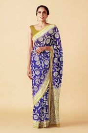 Khaddi Georgette Handloom Banarasi Saree - The Handlooms